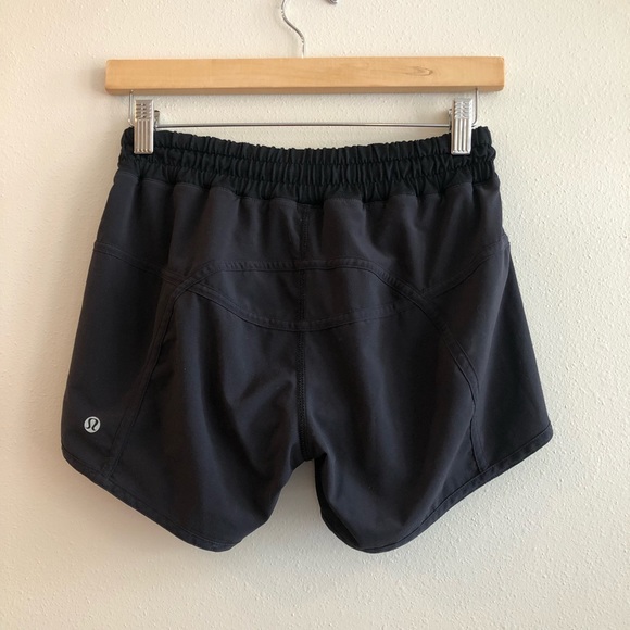 lululemon athletica Pants - Lululemon Black Running Shorts Back Pocket size 4